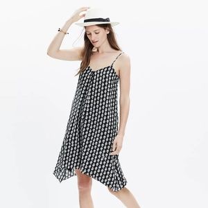Madewell Silk Trapeze Cami Dress in Bloomstamp